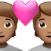 💑🏽 couple with heart: medium skin tone display on Apple